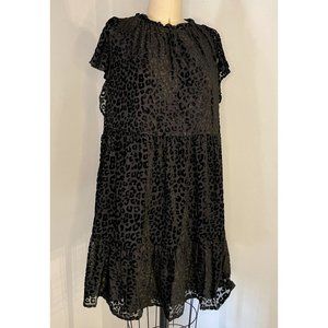 Black Leopard Babydoll LOFT Dress